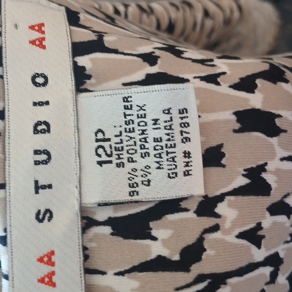 AA STUDIO WOMEN'S BLACK AND TAN DRESS SIZE 12 P - Picture 6 of 6